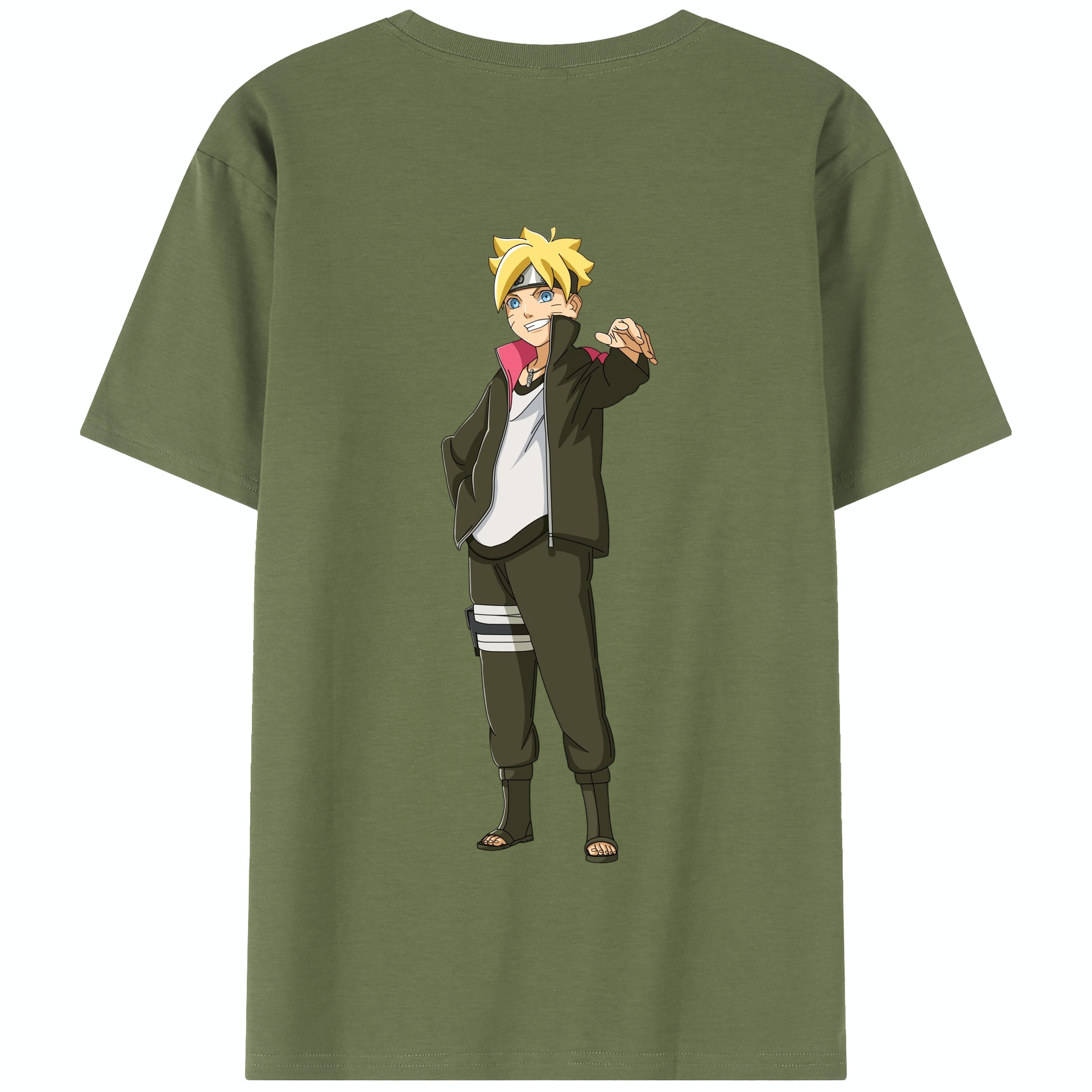 （画像用） NARUTO -ナルト- うずまき ボルト Uzumaki Boruto 綿100％半袖Tシャツ（背面プリント）